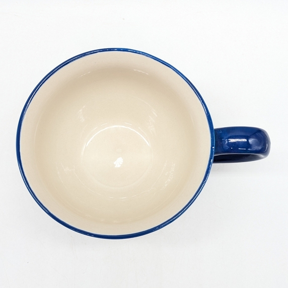 Tabletops Gallery Sheridan Blue Yellow White Ceramic Butterfly Coffee Mug - Picture 5 of 8